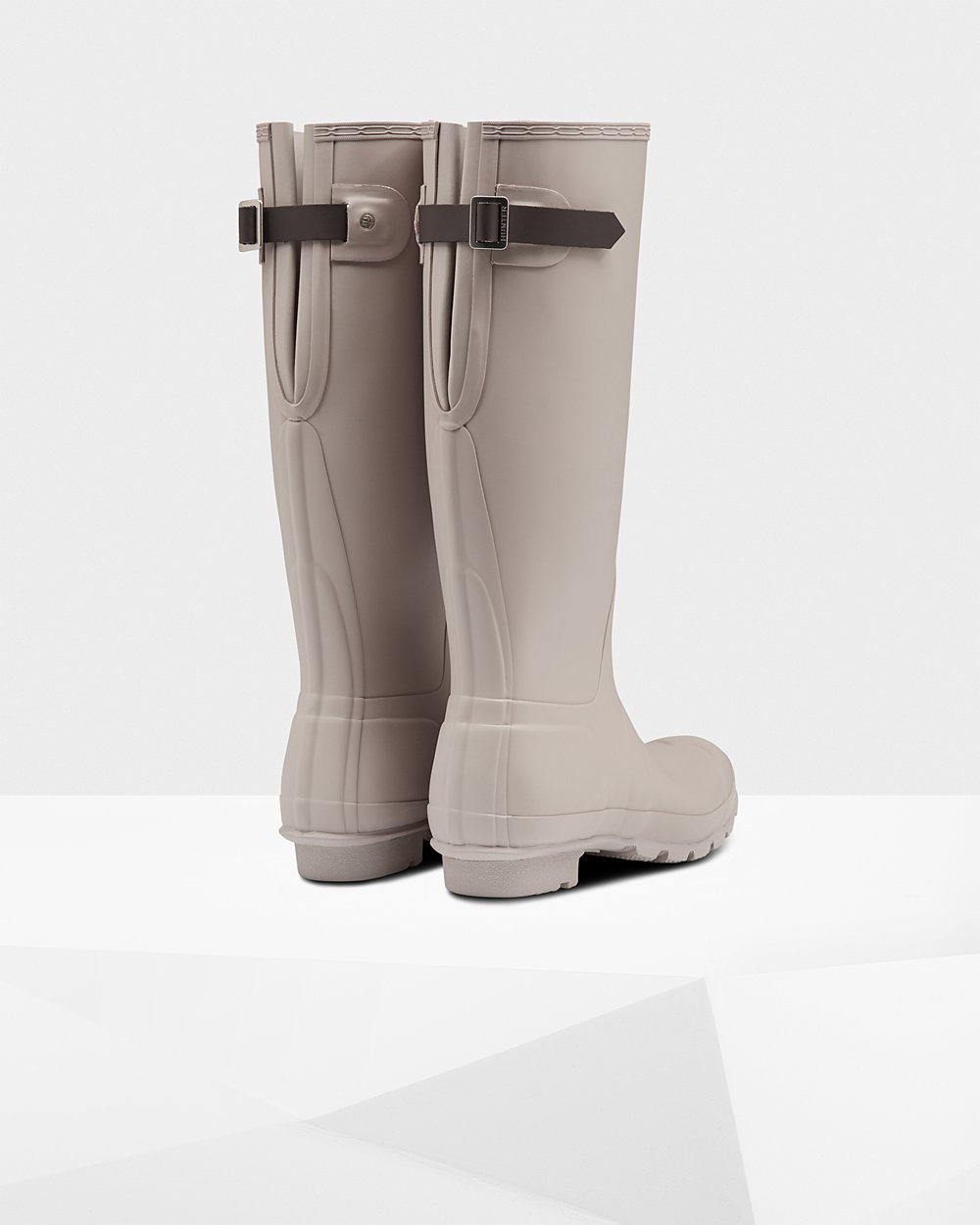 Hunter Original Back Adjustable Tall Rain Boots - Sale Clearance Womens Grey - HBRMGW046